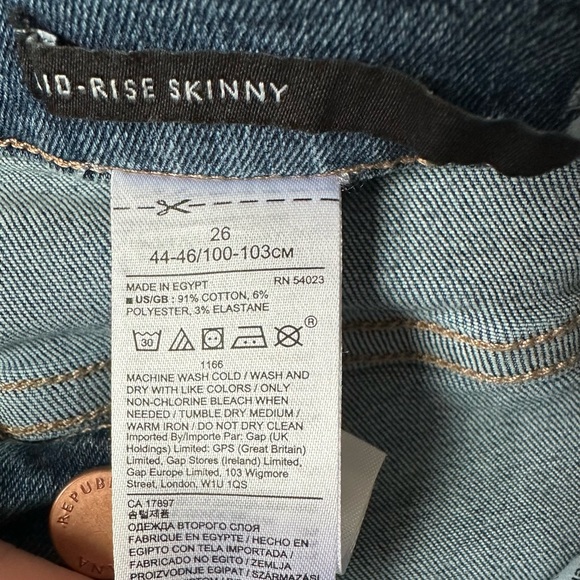 Banana Republic Mid Rise Skinny Jeans - Size: 26 - Picture 4 of 9